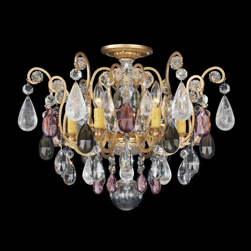 Renaissance Rock Crystal Semi-Flush Mount
