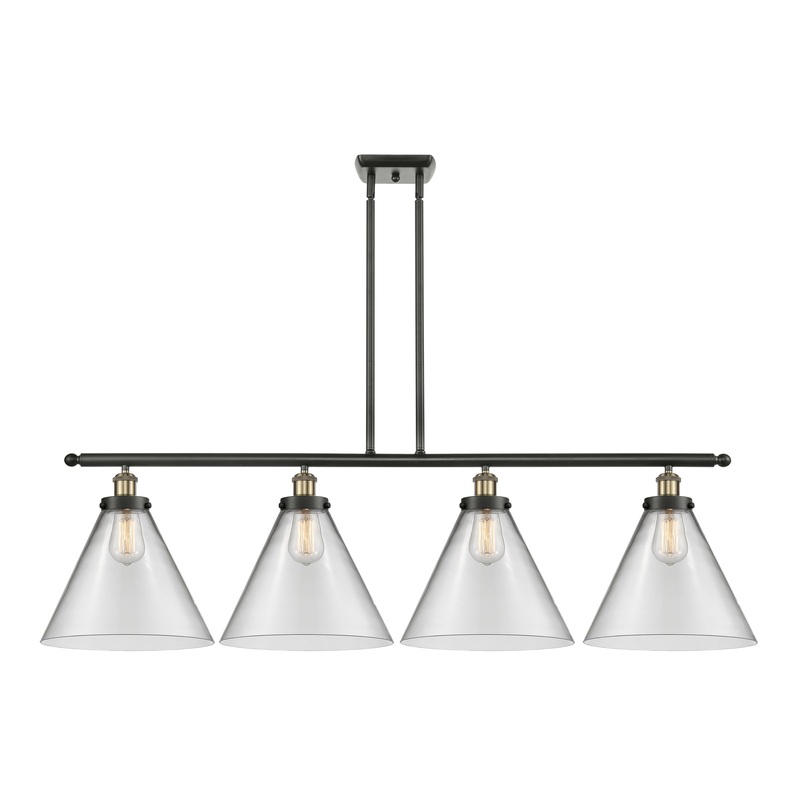 Innovations Lighting X-Large Cone 4 Light Island Light Part Of The Ballston Collection 916-4I-BAB-G42-L-LED