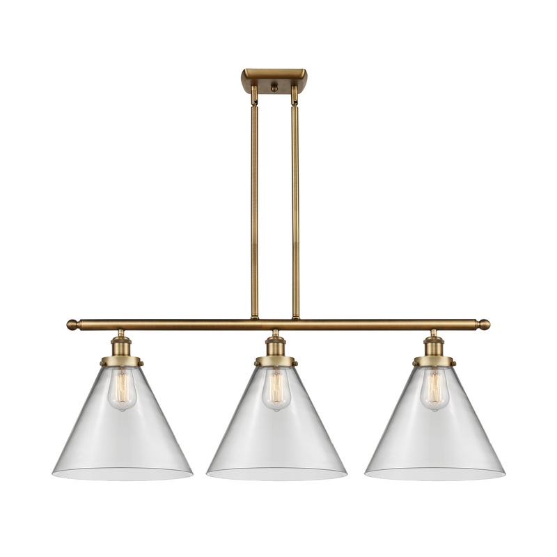 Innovations Lighting X-Large Cone 3 Light Island Light Part Of The Ballston Collection 916-3I-BB-G42-L-LED