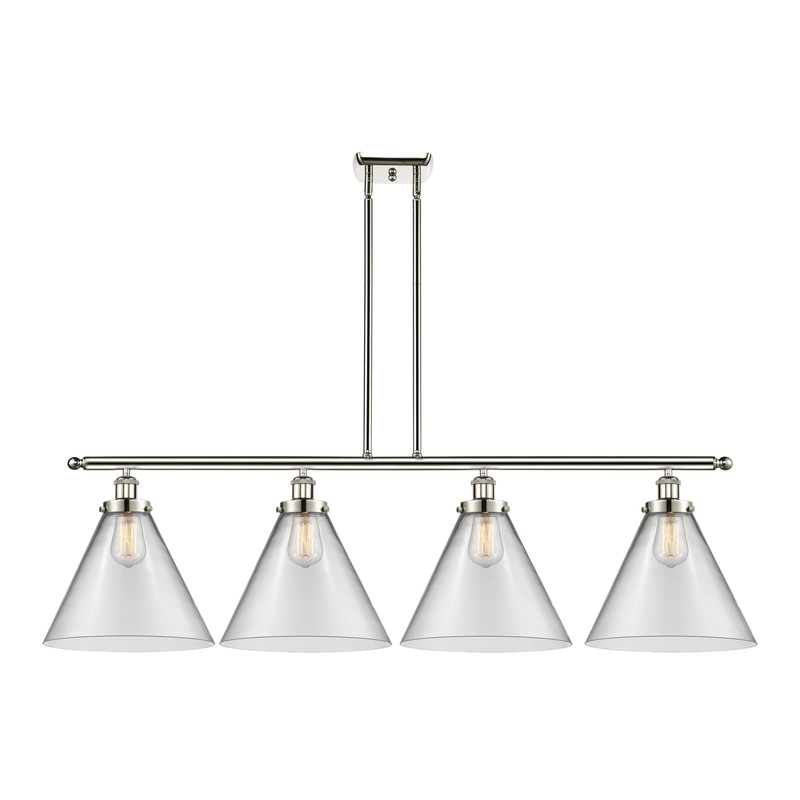 Innovations Lighting X-Large Cone 4 Light Island Light Part Of The Ballston Collection 916-4I-PN-G42-L-LED