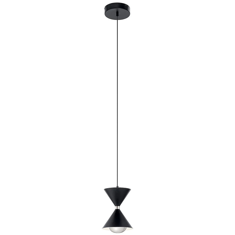 Kichler Kordan 9″ 1 Light LED Mini Pendant Matte Black 84130