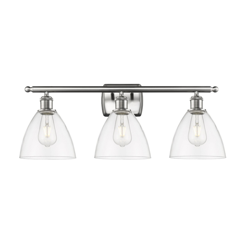 Innovations Lighting Ballston Dome 3 Light 28″ Bath Vanity Light 516-3W-SN-GBD-752