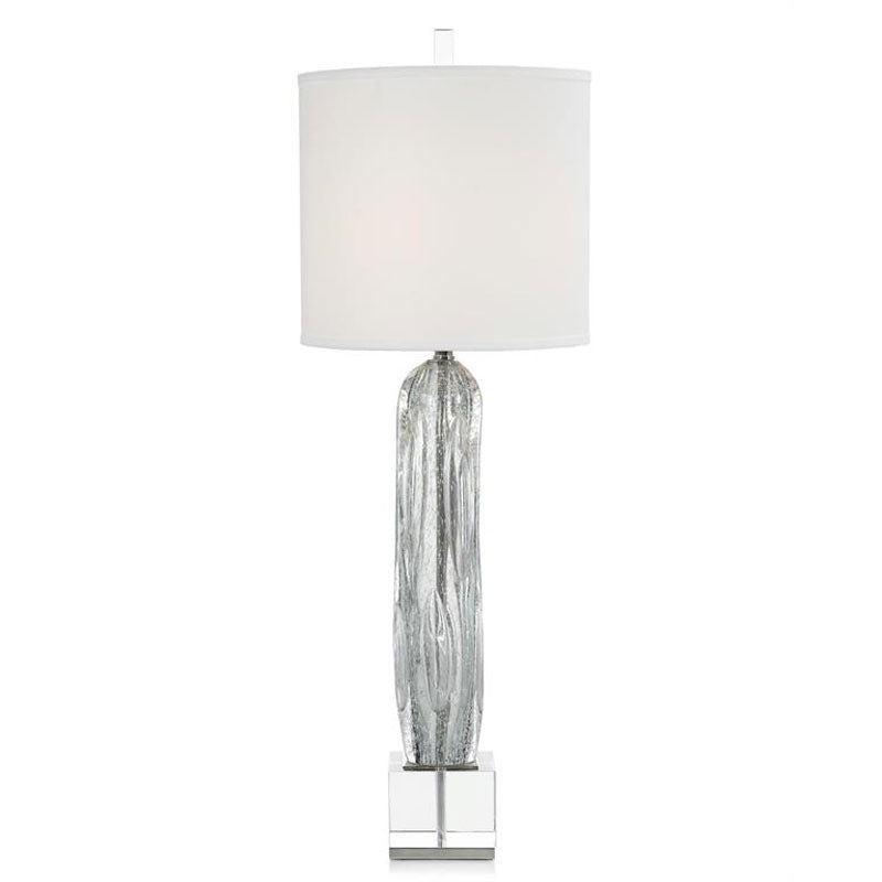 Argentine Blue Grey Art Glass Buffet Lamp