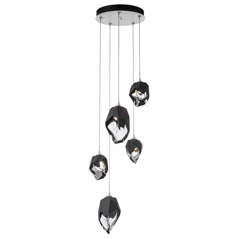 Chrysalis Mixed Shades Round 5 Light Pendant