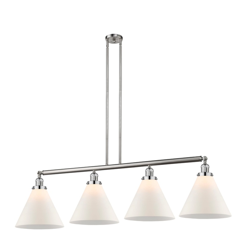 Innovations Lighting X-Large Cone 4 Light Island Light Part Of The Franklin Restoration Collection 214-SN-G41-L-LED