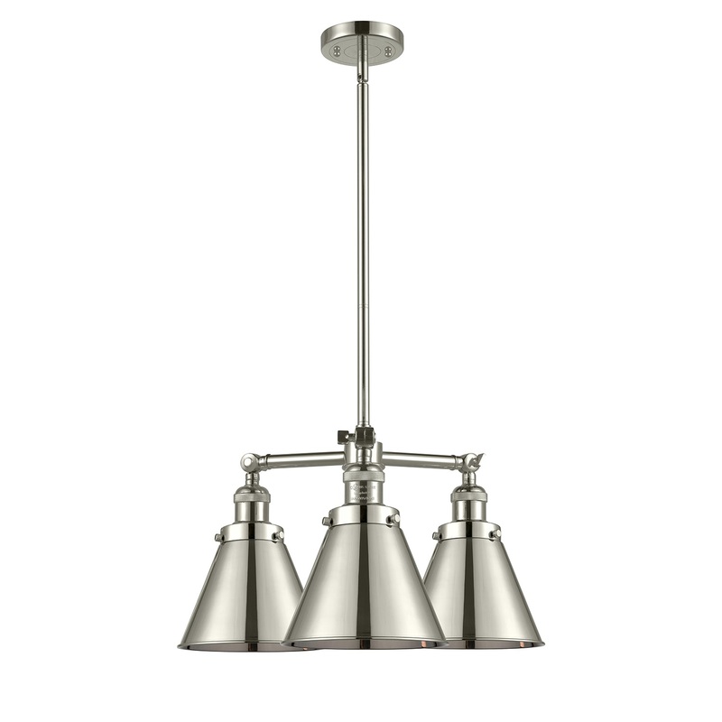Innovations Lighting Appalachian 3 Light Chandelier Part Of The Franklin Restoration Collection 207-PN-M13-PN-LED