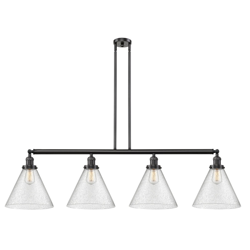Innovations Lighting X-Large Cone 4 Light Island Light Part Of The Franklin Restoration Collection 214-OB-G44-L