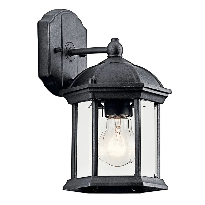 Kichler Barrie 10.25″ 1 Light Wall Light with LED Bulb Black 49183BKL18