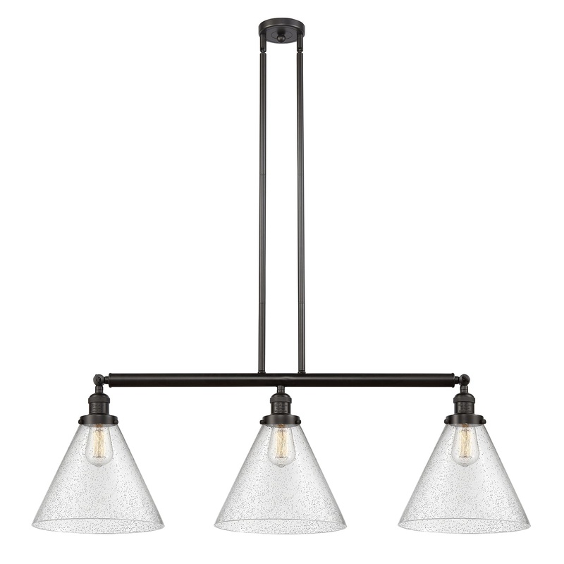 Innovations Lighting X-Large Cone 3 Light Island Light Part Of The Franklin Restoration Collection 213-OB-G44-L-LED