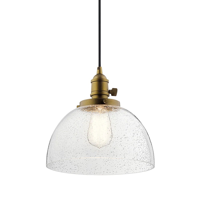 Kichler Avery 10″ 1 Light Goblet Mini Pendant Natural Brass 43853NBR