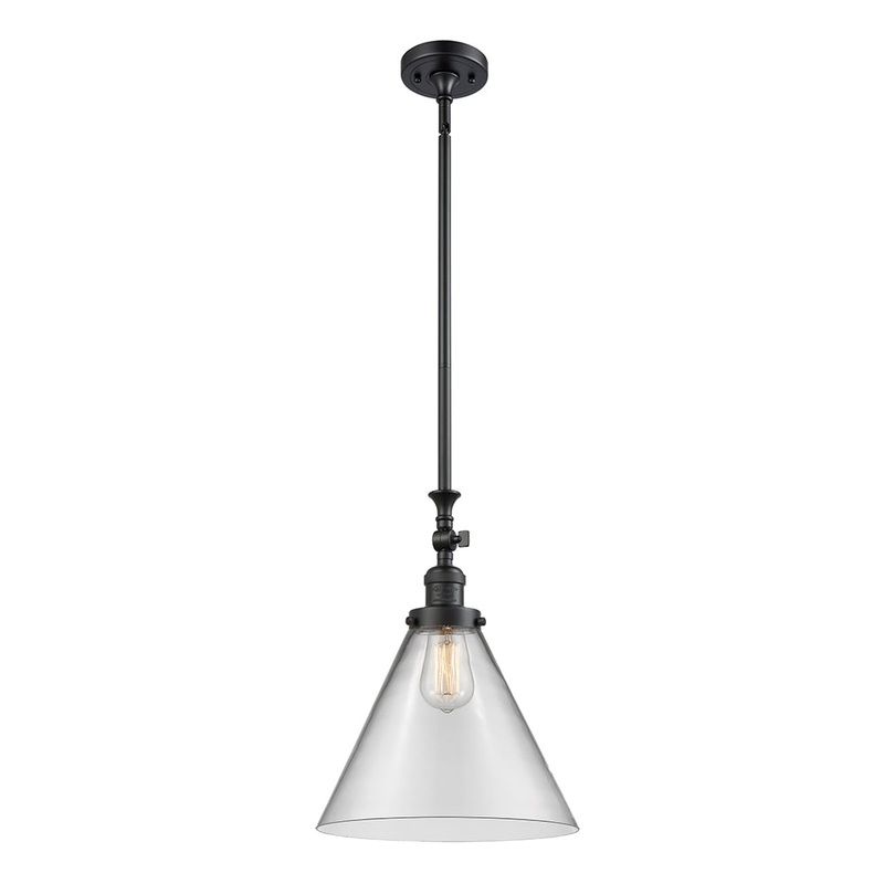 Innovations Lighting X-Large Cone 1 Light Mini Pendant Part Of The Franklin Restoration Collection 206-BK-G42-L