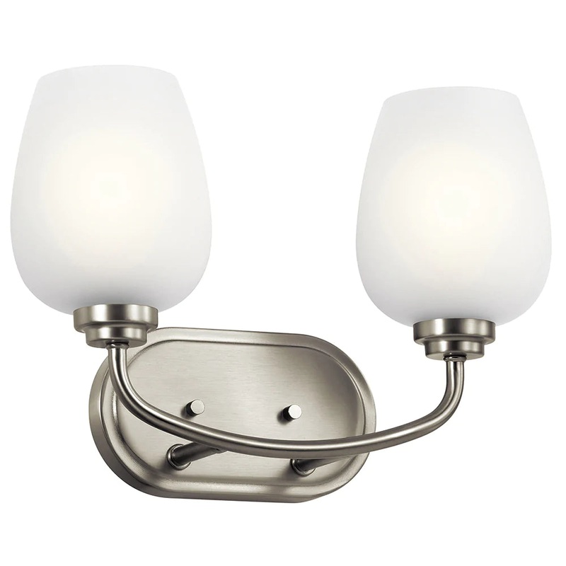 Kichler Valserrano 14.5″ 2 Light Vanity Light Brushed Nickel 45128NI