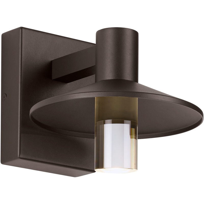 Ash Outdoor Wall Sconce with Clear Cylinder