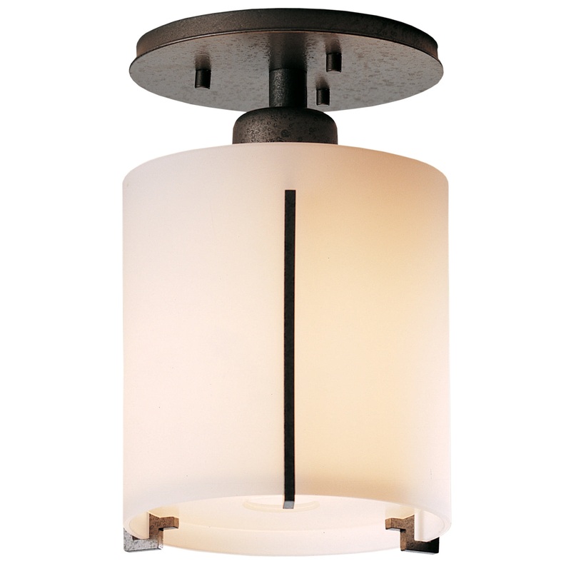 Exos Glass Semi Flush Ceiling Light