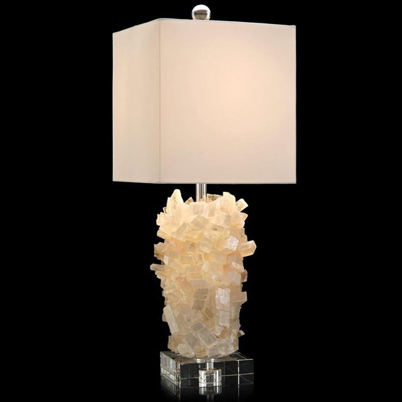 Tiered Calcite Table Lamp