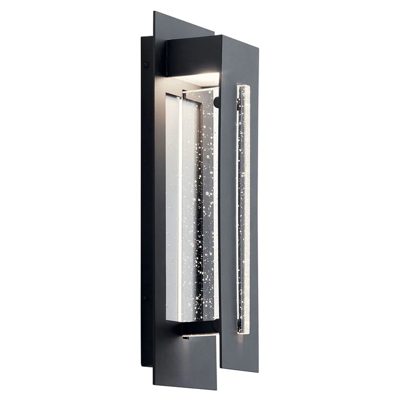 Kichler River Path 17.5″ LED Wall Light Textured Black 49945BKTLED