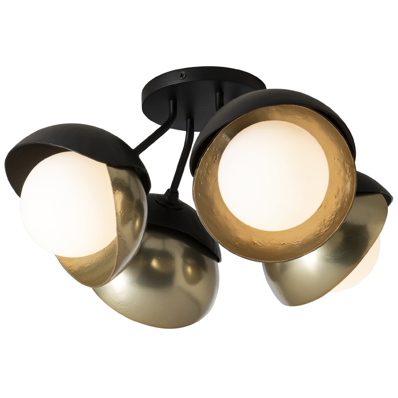 Brooklyn Double Shade 4LT Semi Flush Light