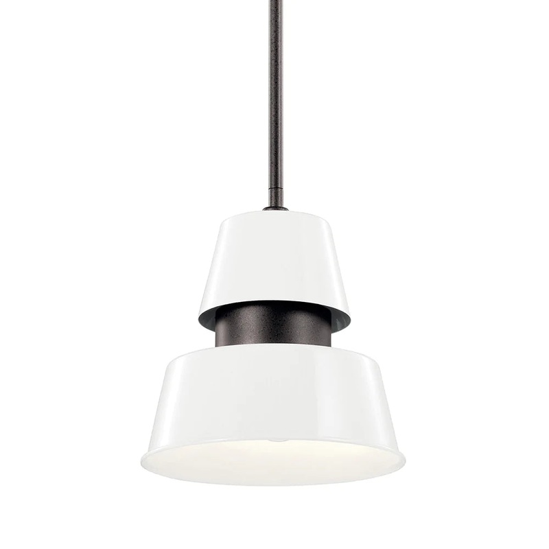 Kichler Lozano 9.5″ 1 Light Pendant White 59003WH