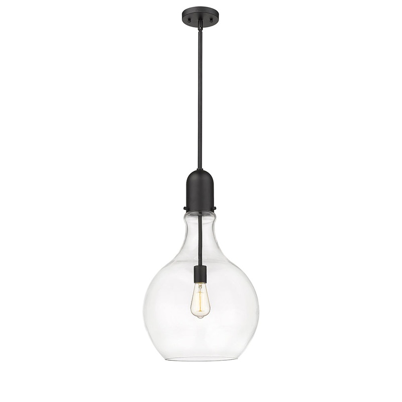 Innovations Lighting Amherst 1 Light 13.75″ Pendant 492-1S-BK-G582-14-LED