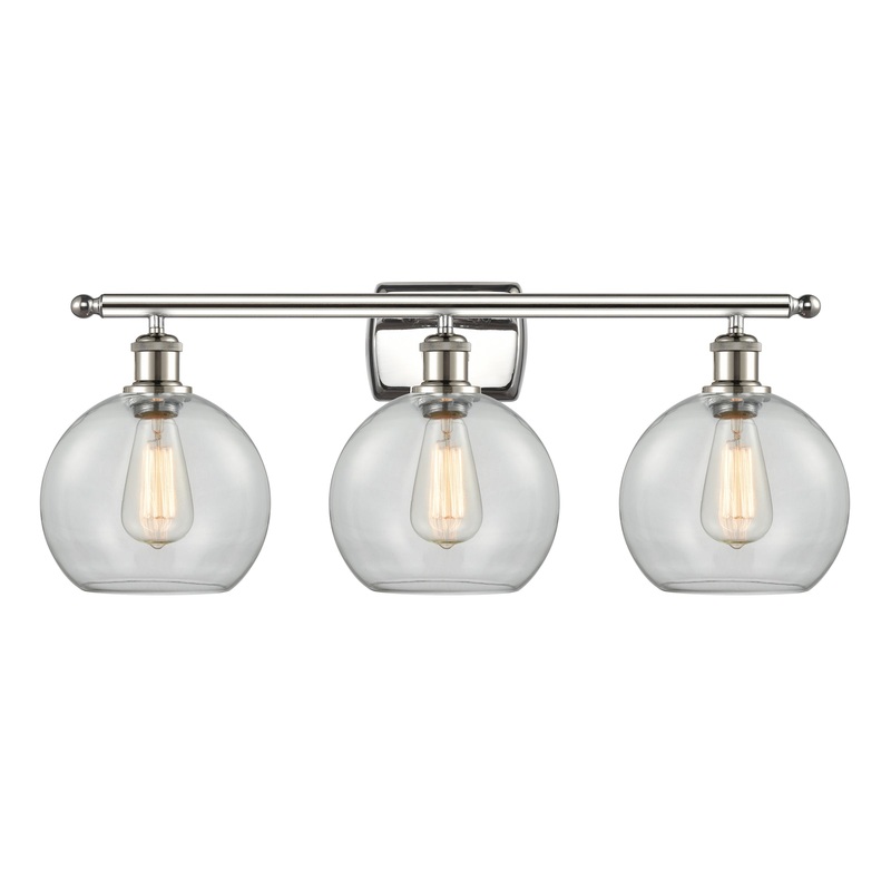 Innovations Lighting Athens 3 Light 26″ Bath Vanity Light 516-3W-PN-G122-8-LED