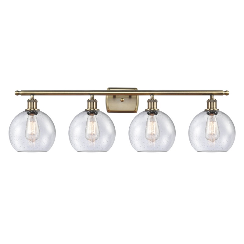 Innovations Lighting Athens 4 Light 36″ Bath Vanity Light 516-4W-AB-G124-8-LED