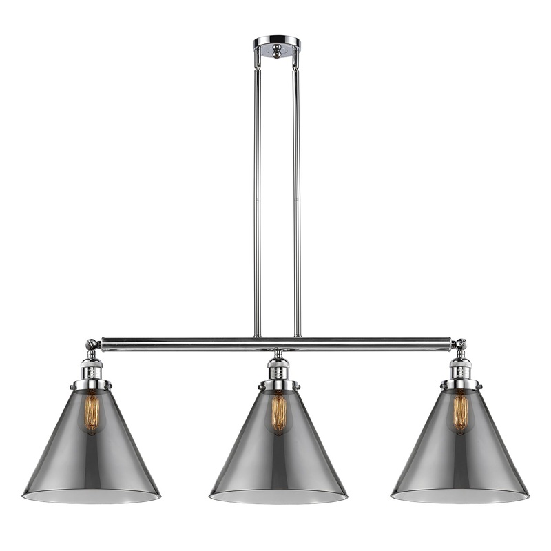 Innovations Lighting X-Large Cone 3 Light Island Light Part Of The Franklin Restoration Collection 213-PC-G43-L-LED
