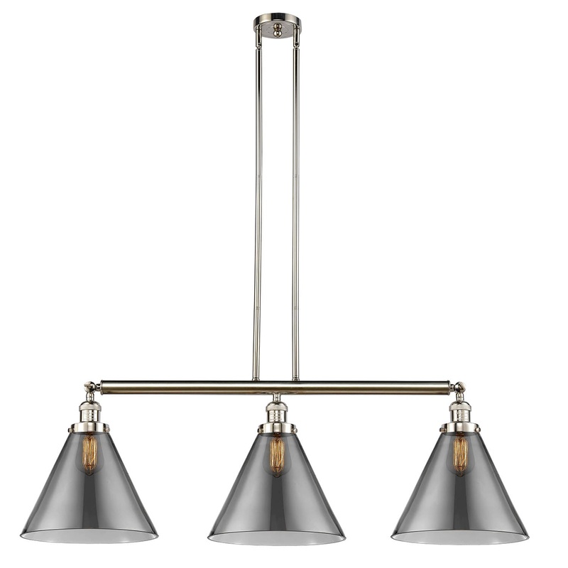 Innovations Lighting X-Large Cone 3 Light Island Light Part Of The Franklin Restoration Collection 213-PN-G43-L-LED